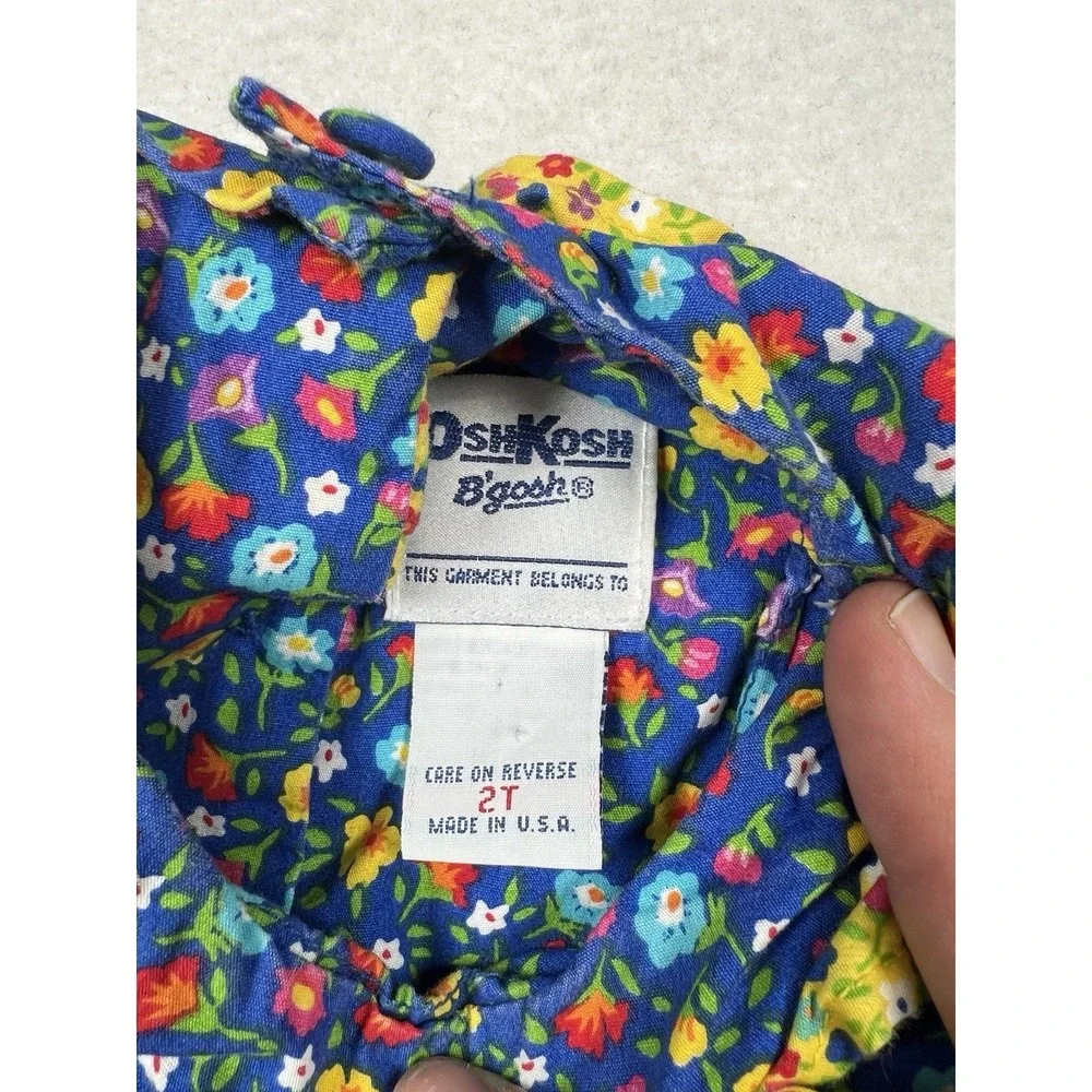 Vintage 90s OshKosh B'gosh floral‎ cotton dress Size 2T